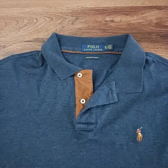 Polo Ralph Lauren Polo Shirt Pima‎ Soft Touch XL Long Sleeve Flesh Pony Preppy