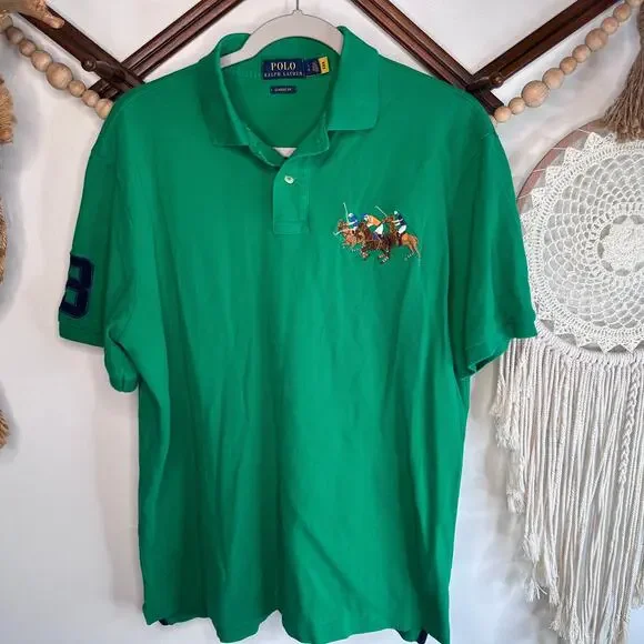 Polo Ralph Lauren Triple Pony Green Classic Fit Polo