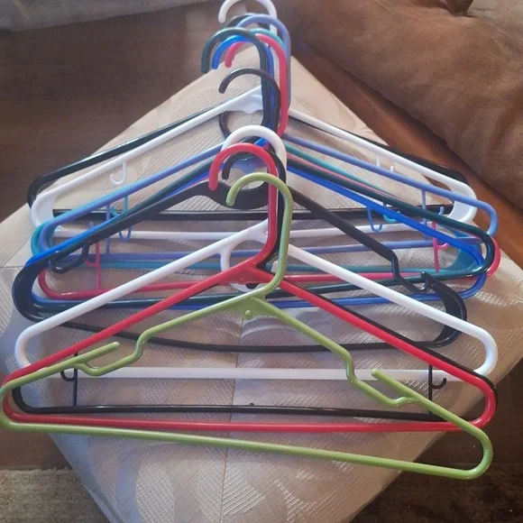 12 Multi-Color Plastic Hangers Random Set #3