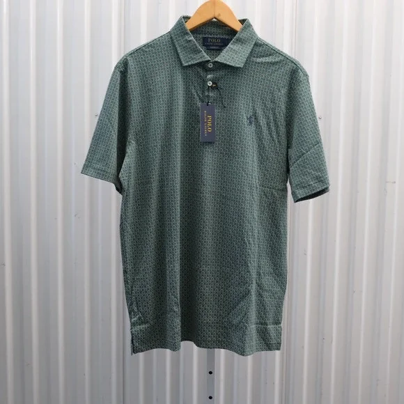 NWT Polo Ralph Lauren Foulard-Print Soft‎ Cotton Polo Shirt Men's Size Large