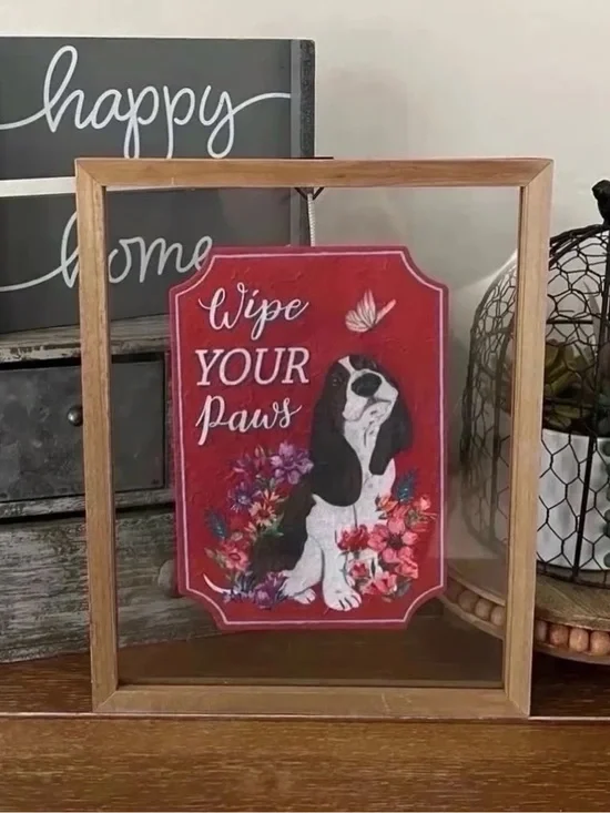 New Pioneer Woman Charlie Wipe Your Paws Wall Decor