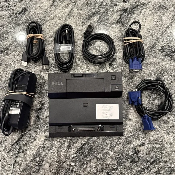 Dell Latitude E‎ Port Docking Station Model PRO3X with AC Adapter And HDMI Cord