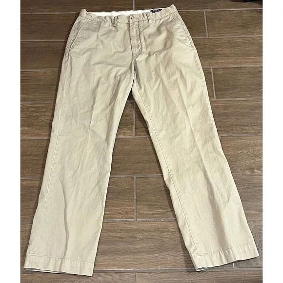 Polo Ralph Lauren Men's The Polo Chino 34x32 Beige Twill Classic Fit Straight