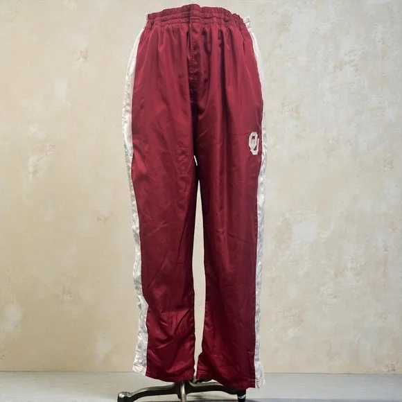 OU Maroon Sweatpants with White Accents