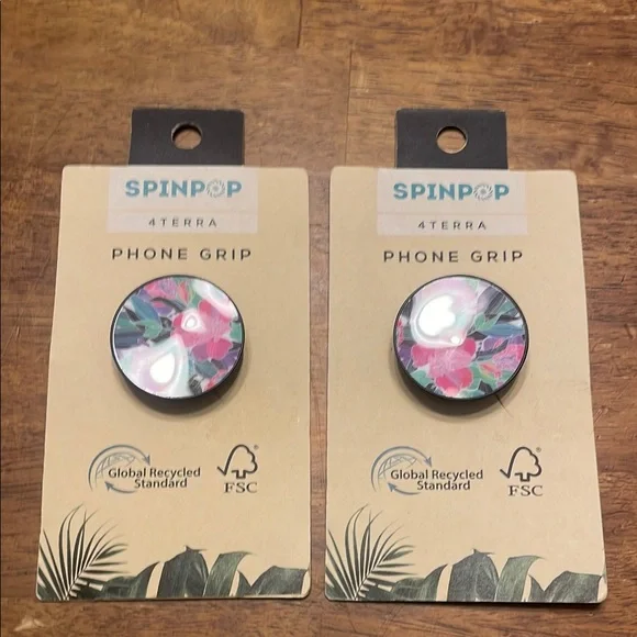 Lot of 2 SpinPop 4 Terra Phone grips
