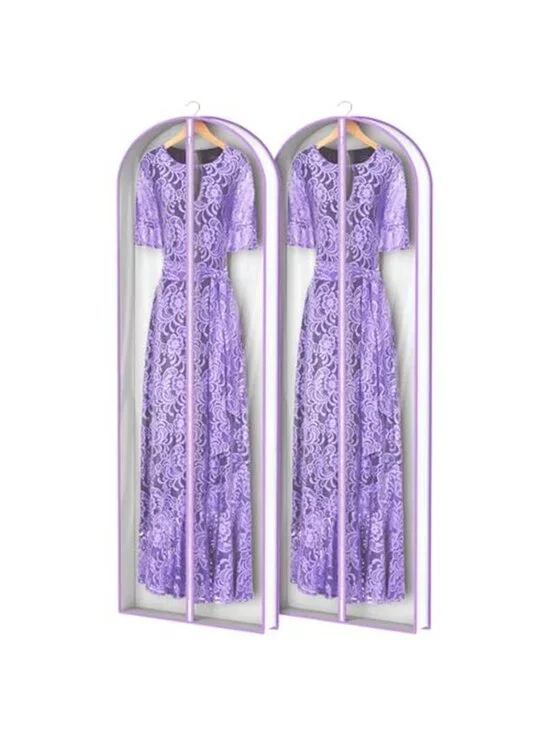 Clear Garment Bags Long Dress Storage Zipper Closet Hanging Clothes Cover