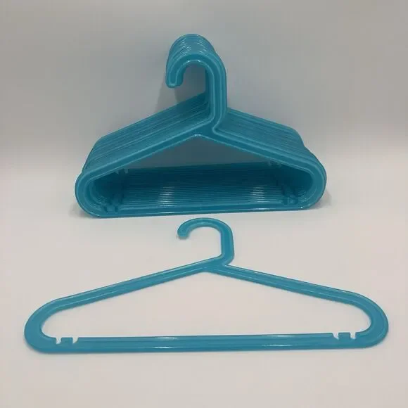 IKEA BAGIS Childrens Clothes Hangers Anna Efverlund Blue Lot of 23 Vintage Y2K