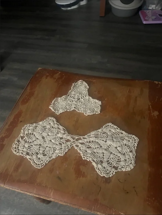 Handmade Cream Crochet Doily Set - Elegant Table Accents