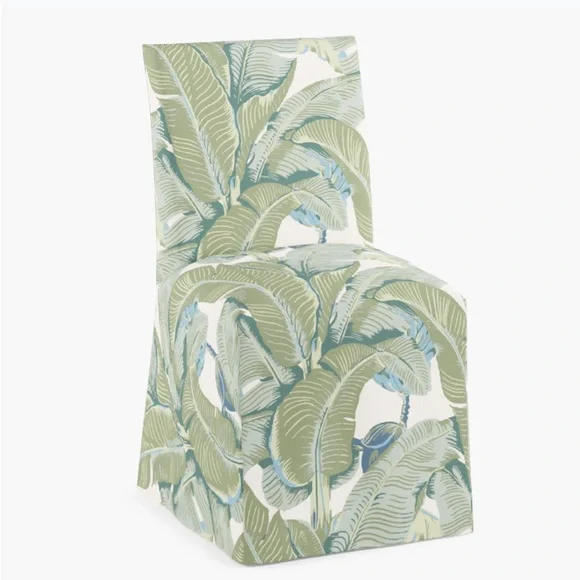The Inside CB Stockwell Tropical Leaf Print Chair Cover NWT