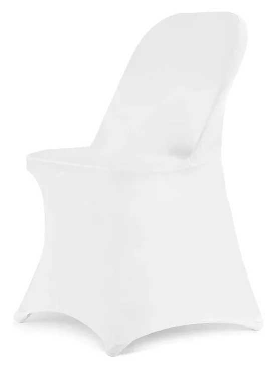 8 NEW White Event Stretch Banquet Folding Chair Covers Wedding