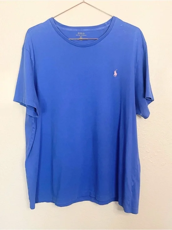 Polo Ralph Lauren Blue Tee XL Boxy Fit Minimal Streetwear