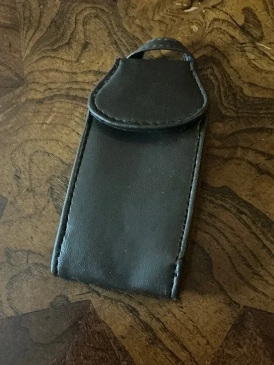 Black Leather Clip - Phone Holster Sleeve - Secure Carry