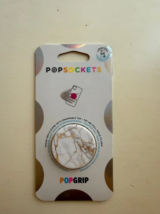PopSocket PopGrip Marble Phone Grip with Gold Veining