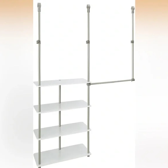 ClostMaid Maximizes closet Accessory 4 Shelves white organizer New