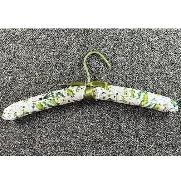 Vintage 1950s Andre‎ Richard Risces Zodiac Satin Hanger Green Clothing Hanger
