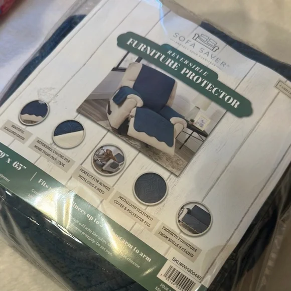 Navy Furniture Protector that is reversible New in package.