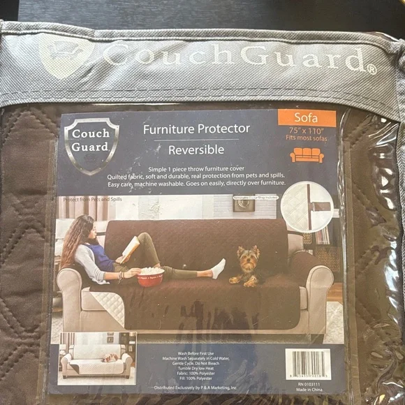 Reversible Sofa Cover - Chocolate Brown