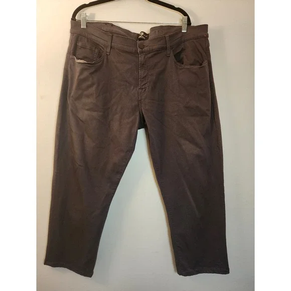 7 For All Mankind Slimmy Luxe Sport Pants Mens 40 Charcoal Grey AT511994AP