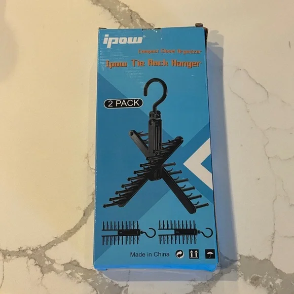 NWT - Ipow Tie Rack Hanger 2 Pack