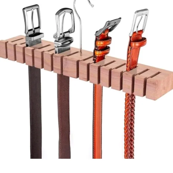 NIB HOUNDSBAY The Block™ Belt Hanger - Premium Wooden Closet Organizer