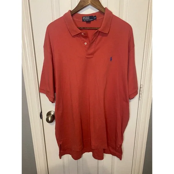 Polo Ralph Lauren Mens‎ XXL Coral Orange Short Sleeve Classic Fit Polo Shirt