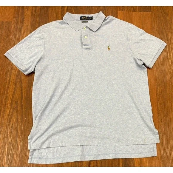 Polo Ralph Lauren Pima Soft Touch Polo‎ Shirt Men's XL Gray