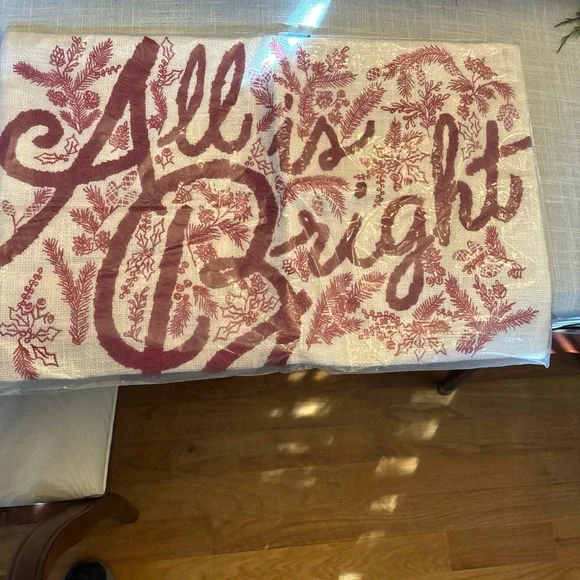 Pottery Barn all is bright , Decorative Pillow Cover new in original packaging