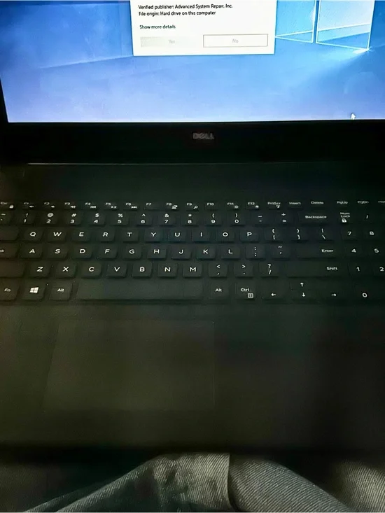Dell Black Laptop with Built-in Keyboard