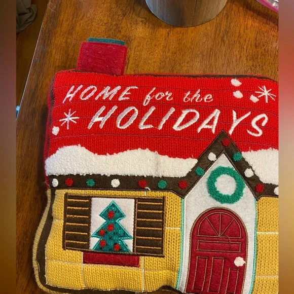 Wondershop Christmas home for the holidays pillow. 12x12.
