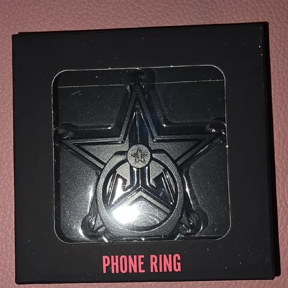 🌟 NIB Jeffree Star Cosmetics Black Star Phone Ring - Rare Mystery Box Item