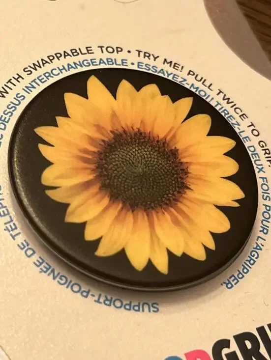 PopSockets PopGrip Swap Top Phone Grip Stand Seed Money Sunflower