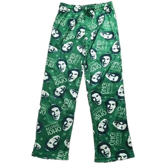 Buddy The Elf OMG Santa I Know Him Christmas Green Sleep Pant Size Medium Unisex
