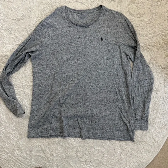 Polo by Ralph Lauren Heather Gray‎ Long Sleeve Shirt XL Cotton