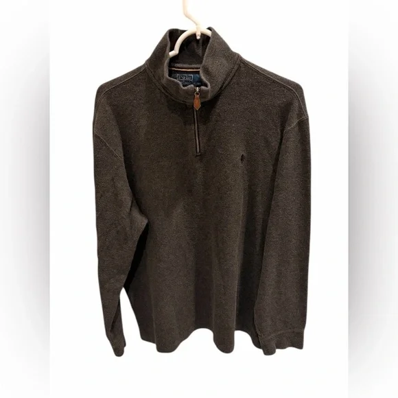 Polo by Ralph Lauren Men's Grey Quarter-Zip Sweater Size XL