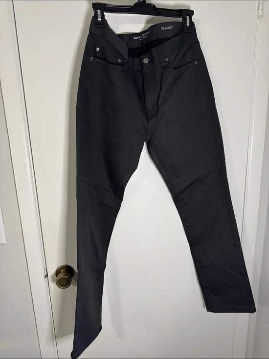 Banana Republic Men's 32x30 Dark Heather Gray Slim Traveler Pant
