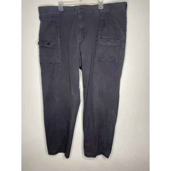 Cabela's Men's Cargo Pants 46 X 32 Gray Casual Pockets cotton