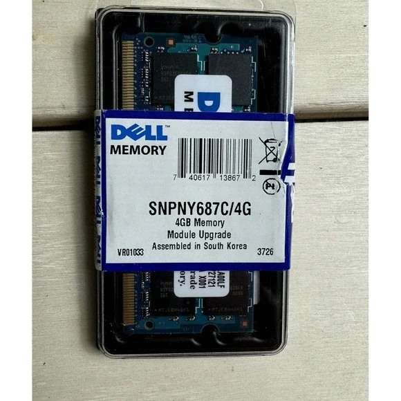Dell SNPnY687C4G 4GB DDR3 Laptop Memory Module Upgrade Assembled in South Korea
