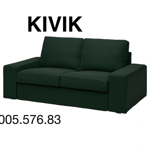 IKEA kivik loveseat cover 005.576.83 Tallmyra dark green 805.576.84 light green
