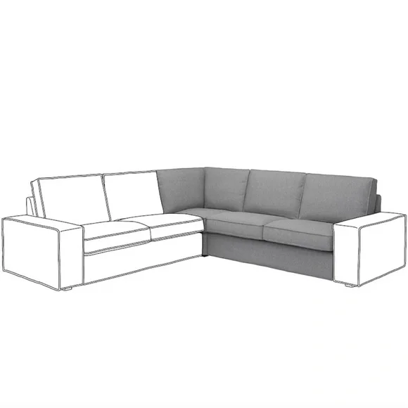 IKEA KIVIK 805.269.18 Cover for corner section, Tibbleby beige/gray