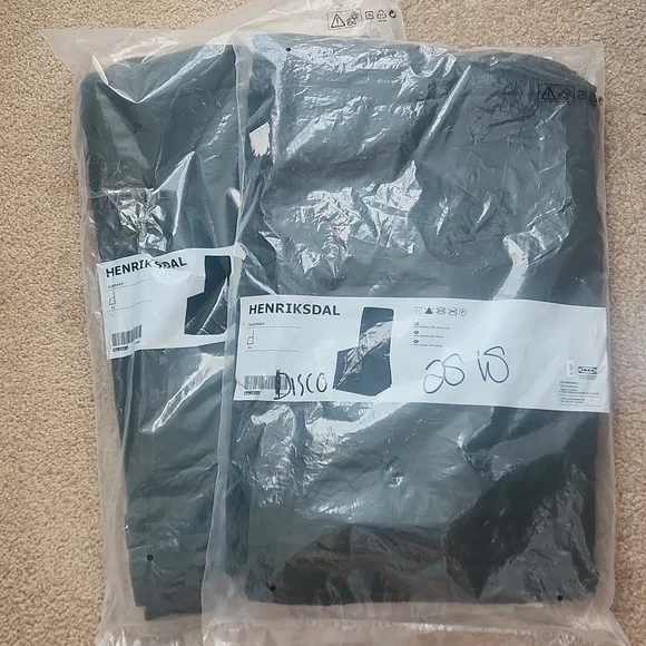 2 IKEA HENRIKSDAL DJUPARP GREEN Long Henriksdal Chair Cover Article # 504.379.14