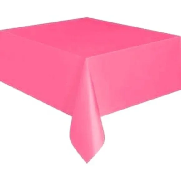 54 x 108 Rectangular Plastic Tablecloths Tablecovers, Lot of 2