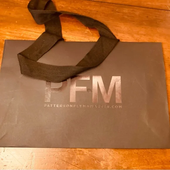 Patterson Flynn Martin gray black small matte glazed tote bag textile handles