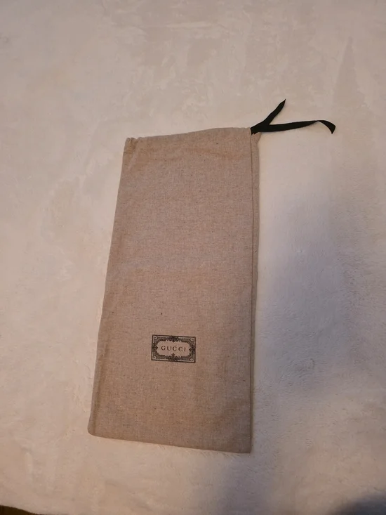 GUCCI Authentic Canvas Dust Bag Beige Drawstring Storage Pouch