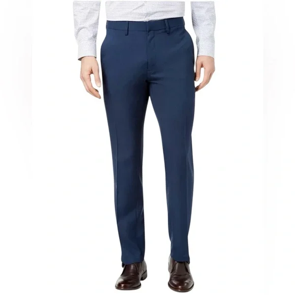 Kenneth Cole Reaction Mens Dress Pants, Straight Leg, Blue, Size 32x30‎