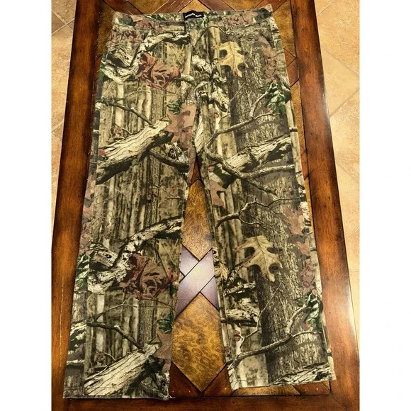 VINTAGE CAMO MOSSY‎ OAK BREAK UP INFINITY MEN'S 38x32 COTTON CARGO PANTS