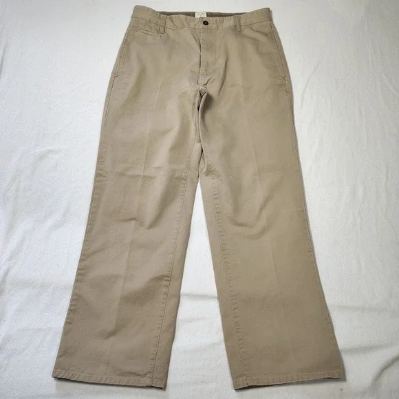GAP Mens Hudson Chinos 34x32 Tan Cotton Straight Leg Workwear Pants