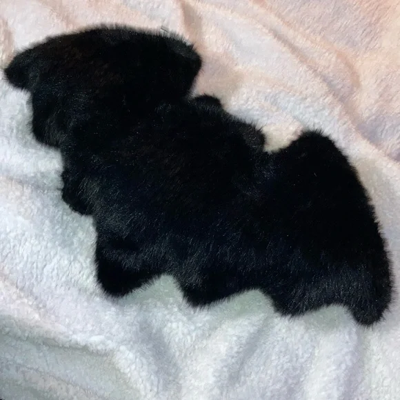 Faux fur fuzzy bat pillow *FIRM PRICE*