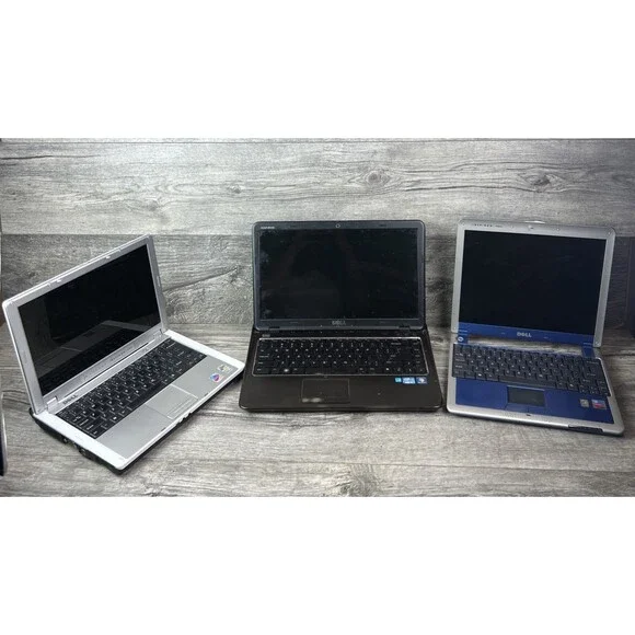 Lot Of 3 Dell Windows XP Inspiron Laptops **Untested
