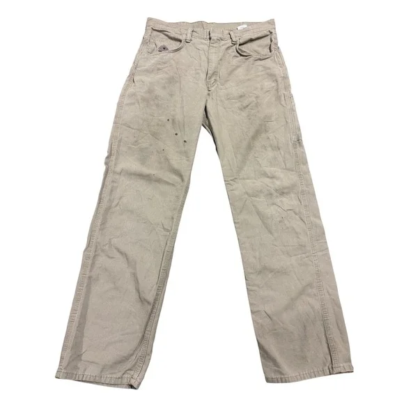 Bulwark FR Khaki Flame Resistant Work Pants CAT2 NFPA 2112 Mens 33x32 Tan