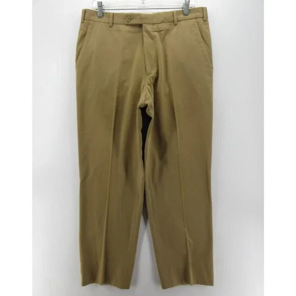 Ermenegildo Zegna Pants 36X29 Tan Soft Chino Khakis Trousers Italy 52